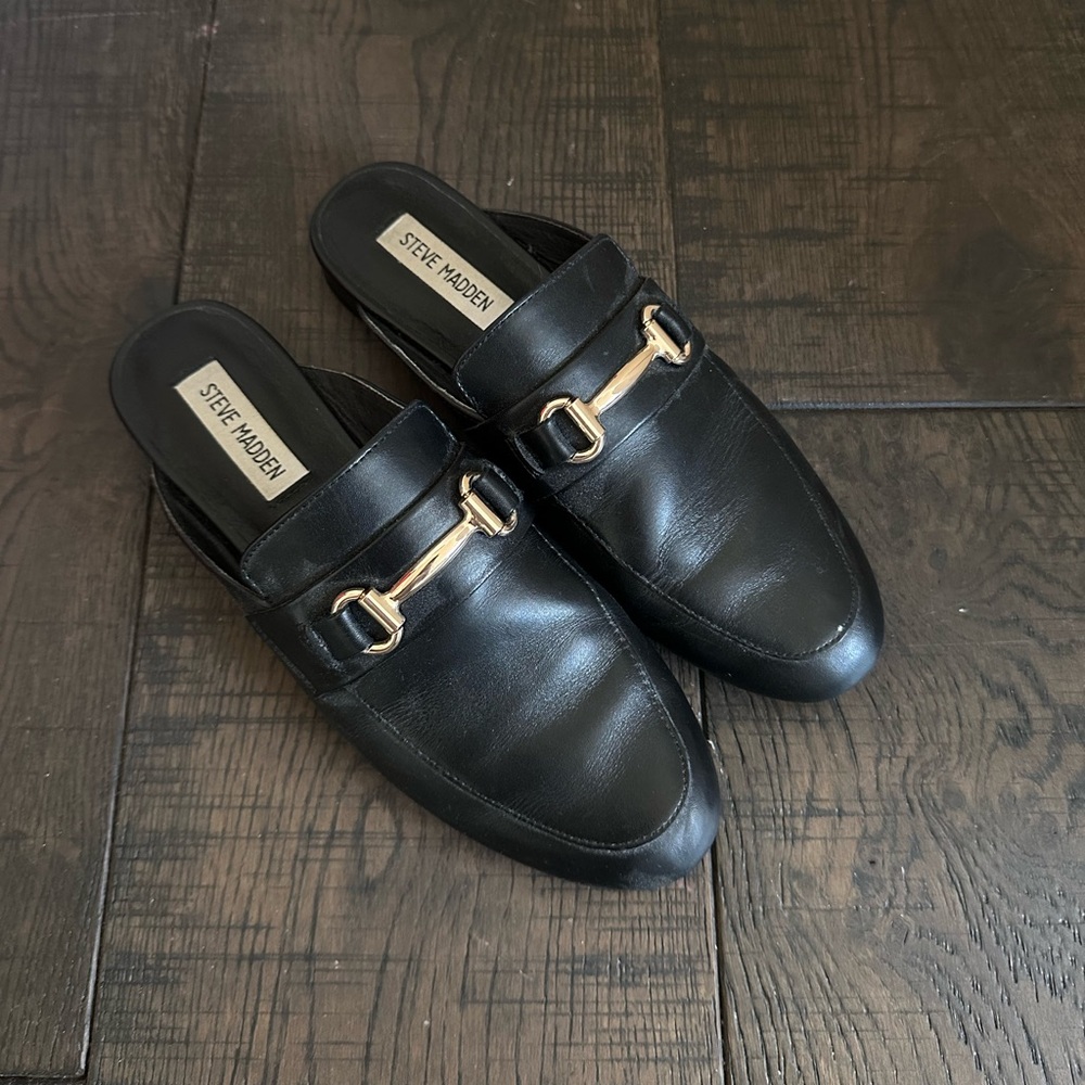 Steve Madden Kandi Black Slip-on Loafers